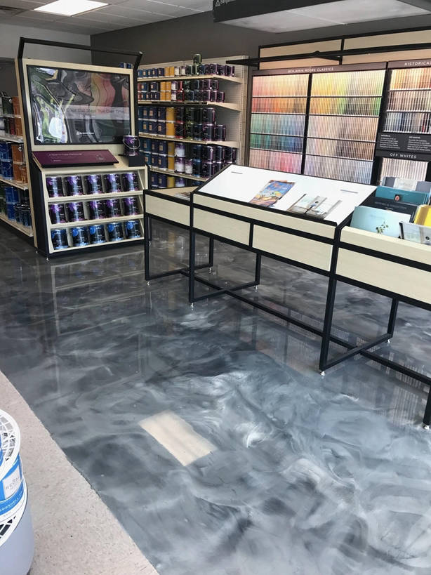 Retail Store Floor Epoxy Finish
