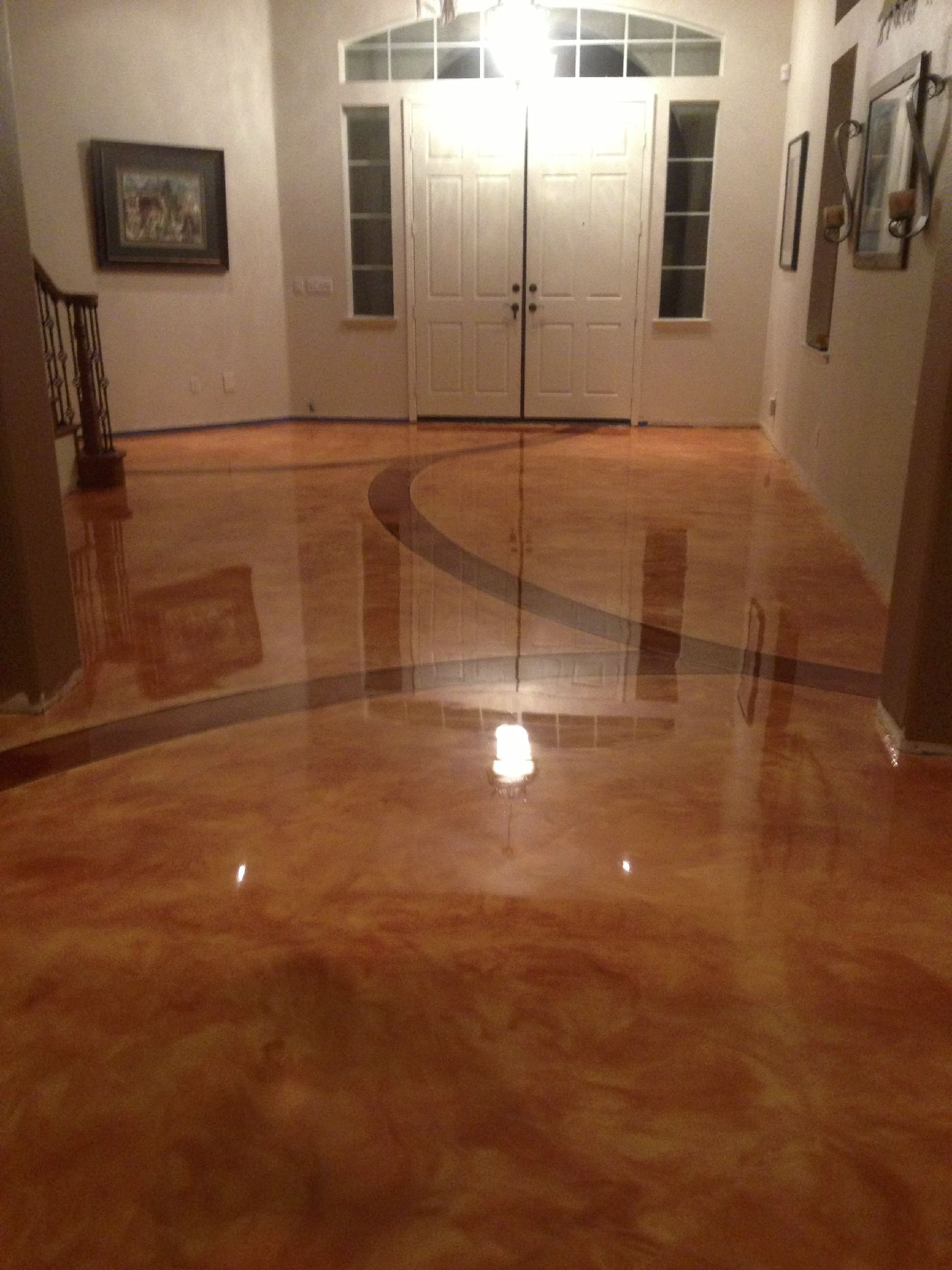 Reflector enhanced epoxy finish