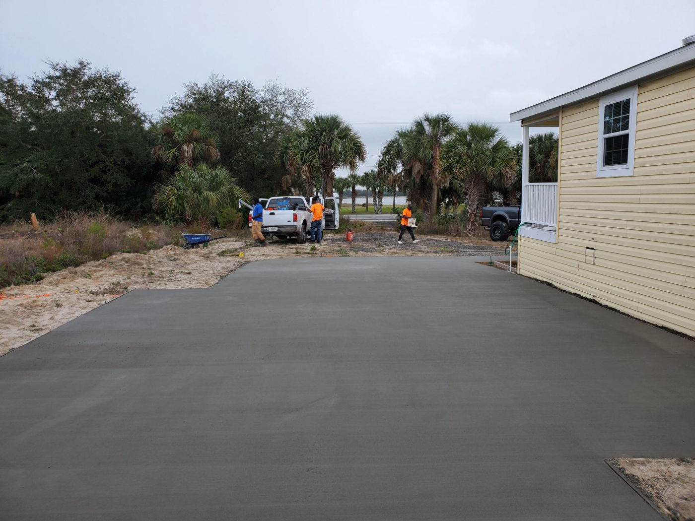 Poured concrete